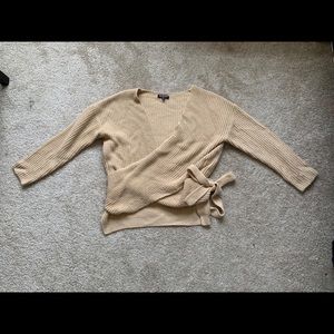 Wrapped cropped sweater